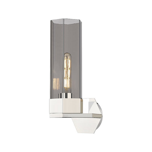 Innovations Claverack 1 Lt 14" Wall Sconce, PN/P Smoke