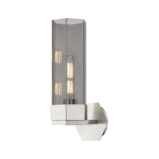 Innovations Claverack 1 Lt 14" Wall Sconce, SN/P Smoke