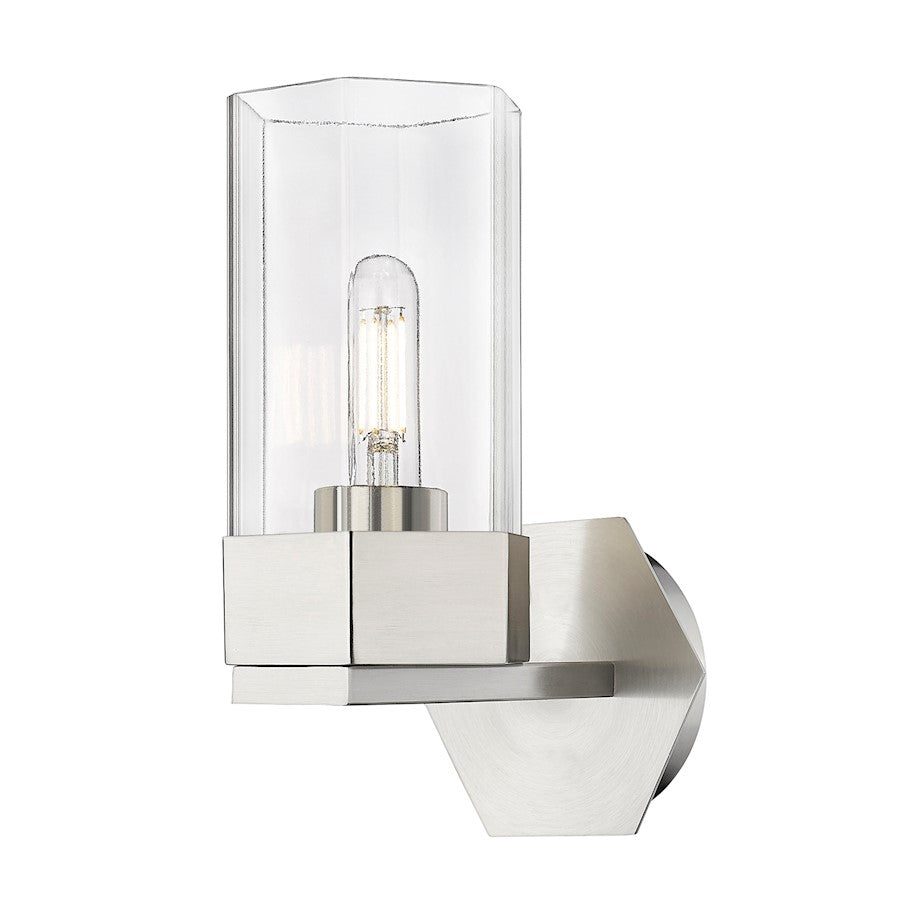 Innovations Claverack 1 Lt 9" Wall Sconce, SN/Clear