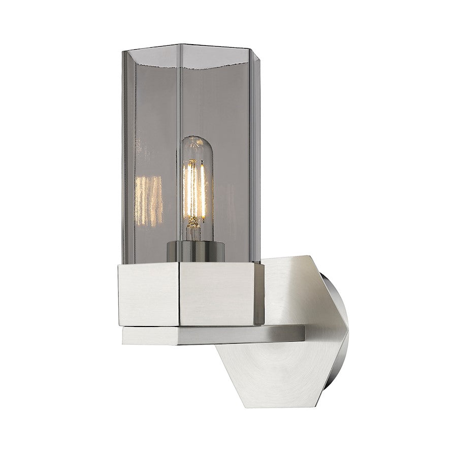 Innovations Claverack 1 Lt 9" Wall Sconce, SN/P Smoke
