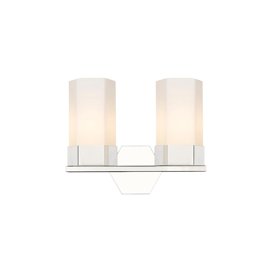 Innovations Claverack 2 Lt 9" Wall Bath, PN/White