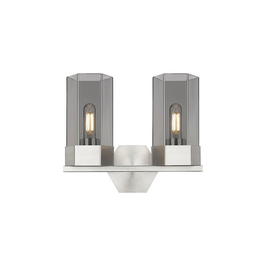 Innovations Claverack 2 Lt 9" Wall Bath, SN/P Smoke