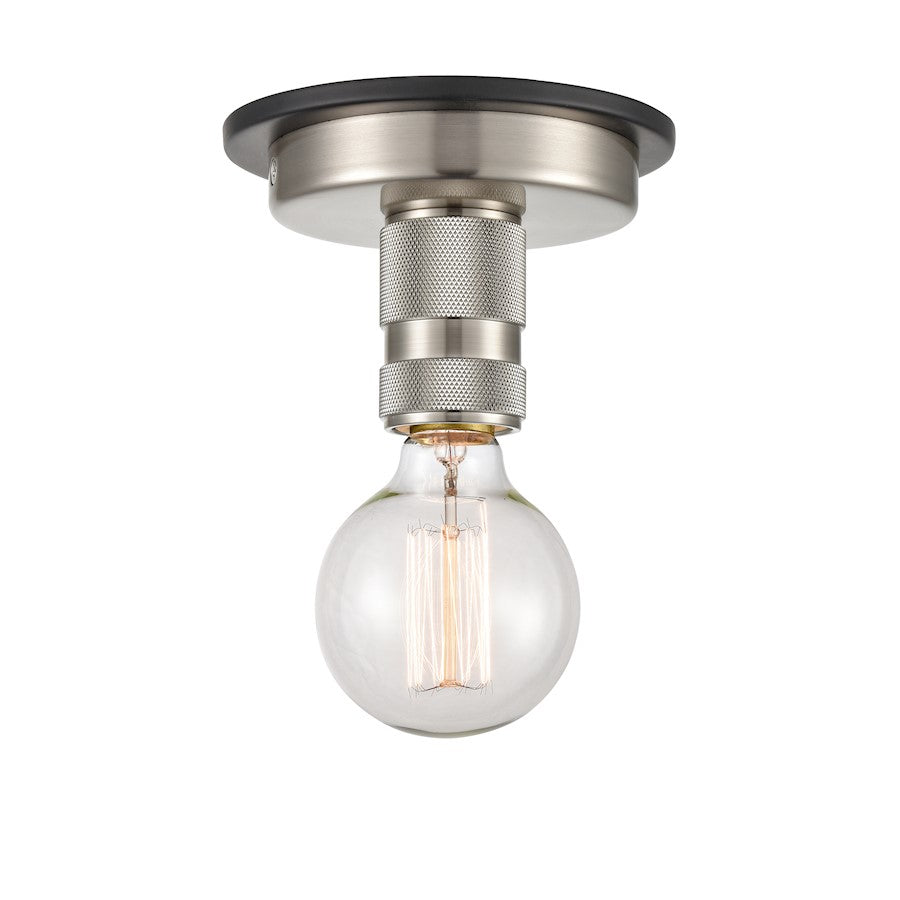 Innovations Aurora 2" 1 Light Flush, Nickel