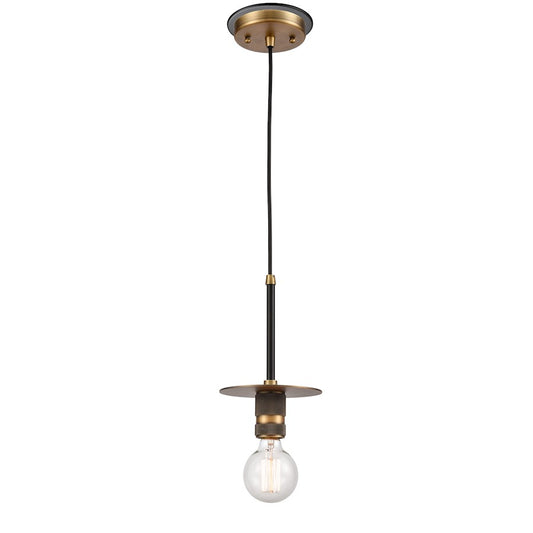 Innovations Aurora 5" LED Mini Pendant, Black Brushed Brass