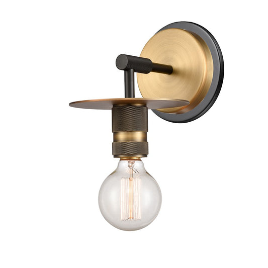 Innovations 10" Aurora 1 Light Wall Sconce, Black Brushed Brass