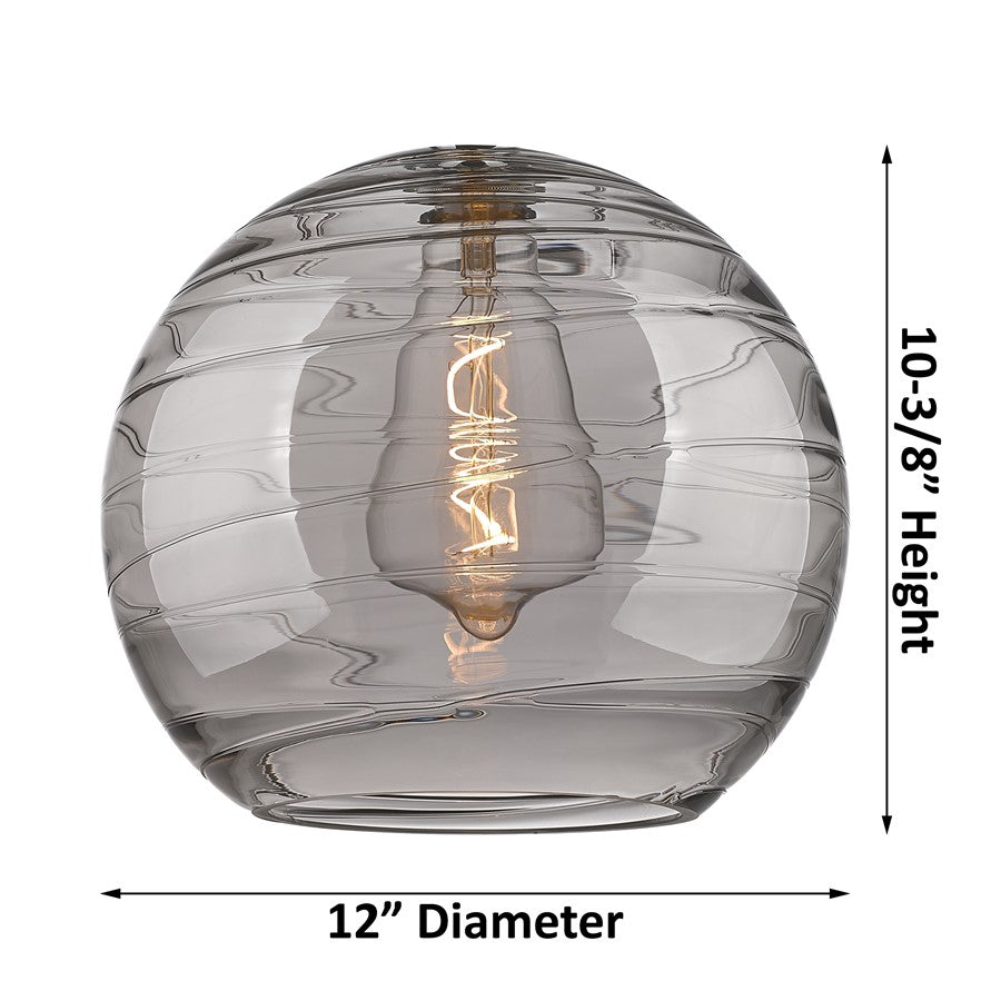 Innovations CP 1Lt 12" Athens DS Flush, Brushed Brass/SDS