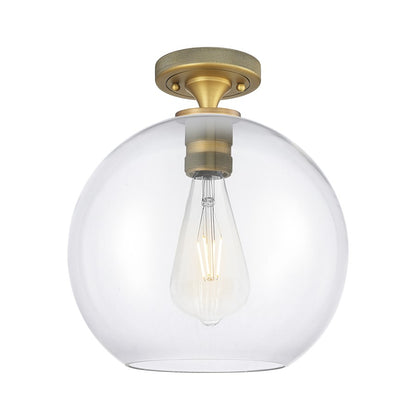 Innovations Crown Point 1Lt 10" Athens Flush, BB/Clear - 434-1F-BB-G122-10