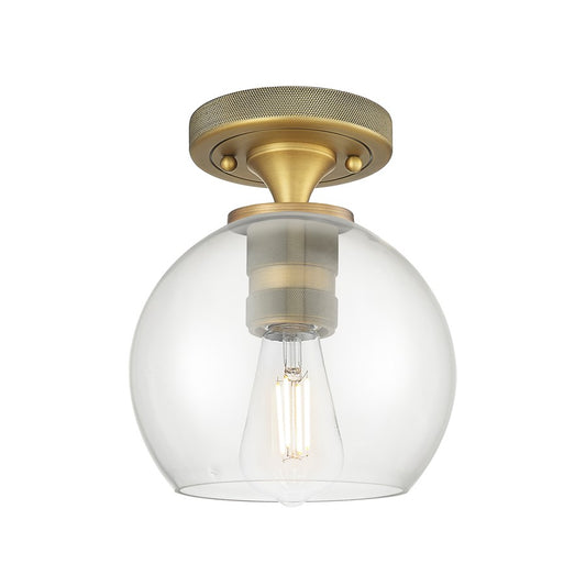 Innovations Crown Point 1Lt 6" Athens Flush, BB/Clear - 434-1F-BB-G122-6