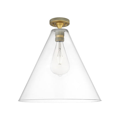 Innovations Crown Point 1Lt 16" Berkshire Flush, BB/Clear - 434-1F-BB-GBC-162