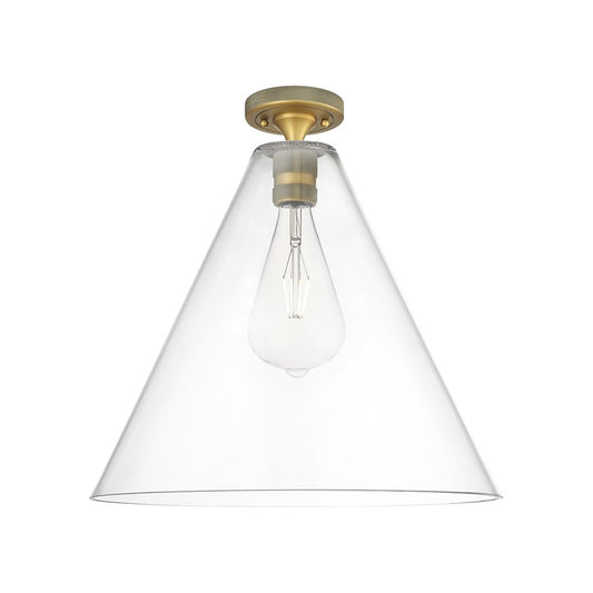 Innovations Crown Point 1Lt 16" Berkshire Flush, BB/Clear - 434-1F-BB-GBC-162