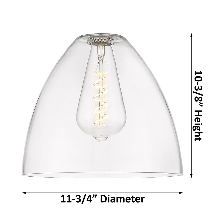 Innovations Crown Point 1Lt 12" Bristol Flush, Brushed Brass/Seed