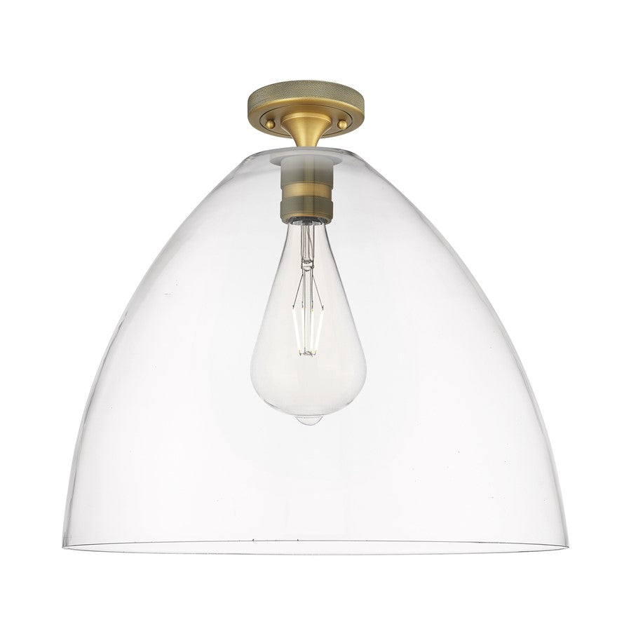 Innovations Crown Point 1Lt 16" Bristol Flush, BB/Clear - 434-1F-BB-GBD-162