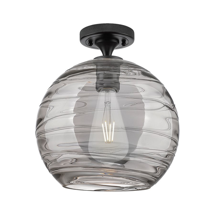 Innovations CP 1Lt 10" Athens DS Flush, BK/SDS - 434-1F-BK-G1213-10SM