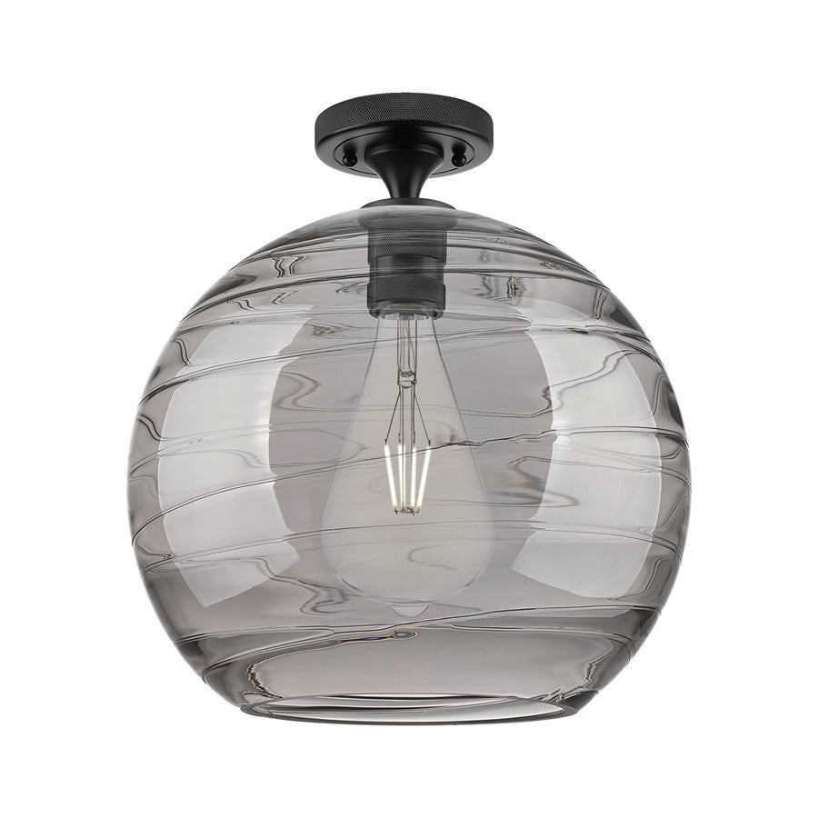 Innovations CP 1Lt 12" Athens DS Flush, BK/SDS - 434-1F-BK-G1213-12SM