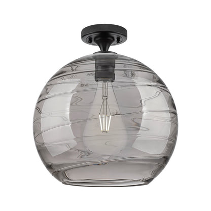 Innovations CP 1Lt 12" Athens DS Flush, BK/SDS - 434-1F-BK-G1213-12SM