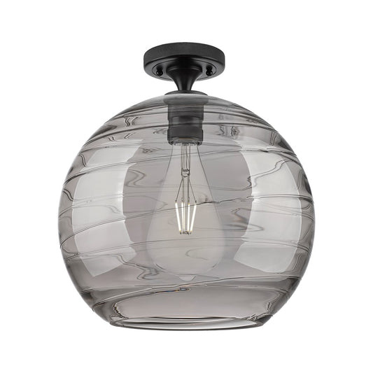 Innovations CP 1Lt 12" Athens DS Flush, BK/SDS - 434-1F-BK-G1213-12SM