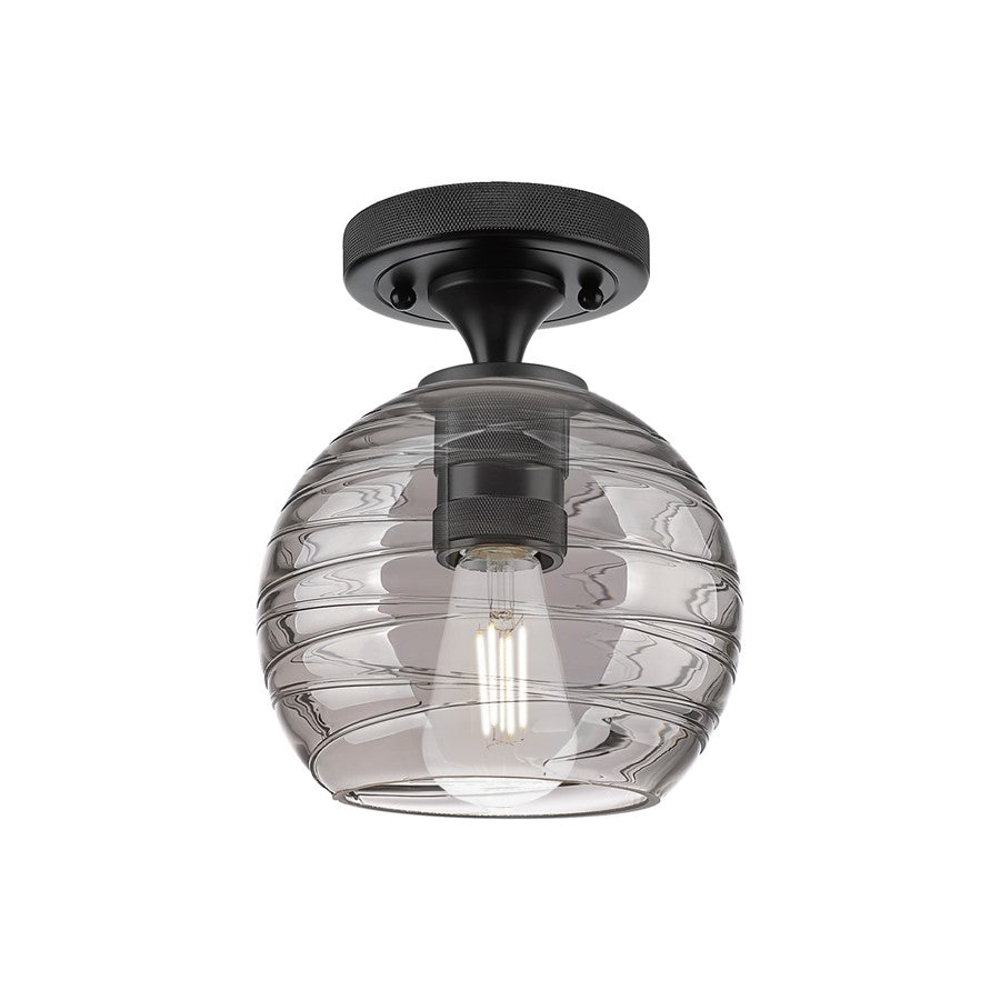 Innovations CP 1Lt 6" Athens DS Flush, BK/SDS - 434-1F-BK-G1213-6SM