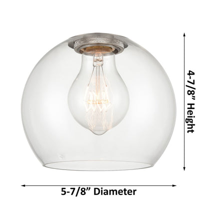 Innovations Crown Point 1Lt 6" Athens Flush, Black/Clear