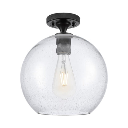 Innovations Crown Point 1Lt 10" Athens Flush, Black/Seed - 434-1F-BK-G124-10