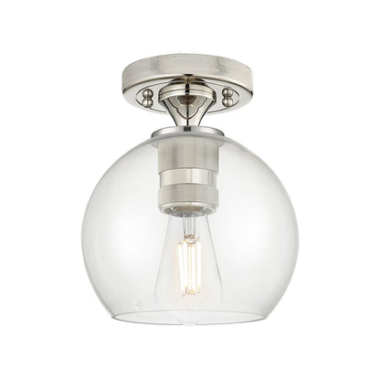 Innovations Crown Point 1Lt 6" Athens Flush, PN/Clear - 434-1F-PN-G122-6