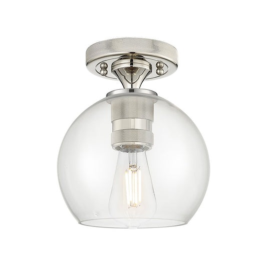 Innovations Crown Point 1Lt 6" Athens Flush, PN/Clear - 434-1F-PN-G122-6