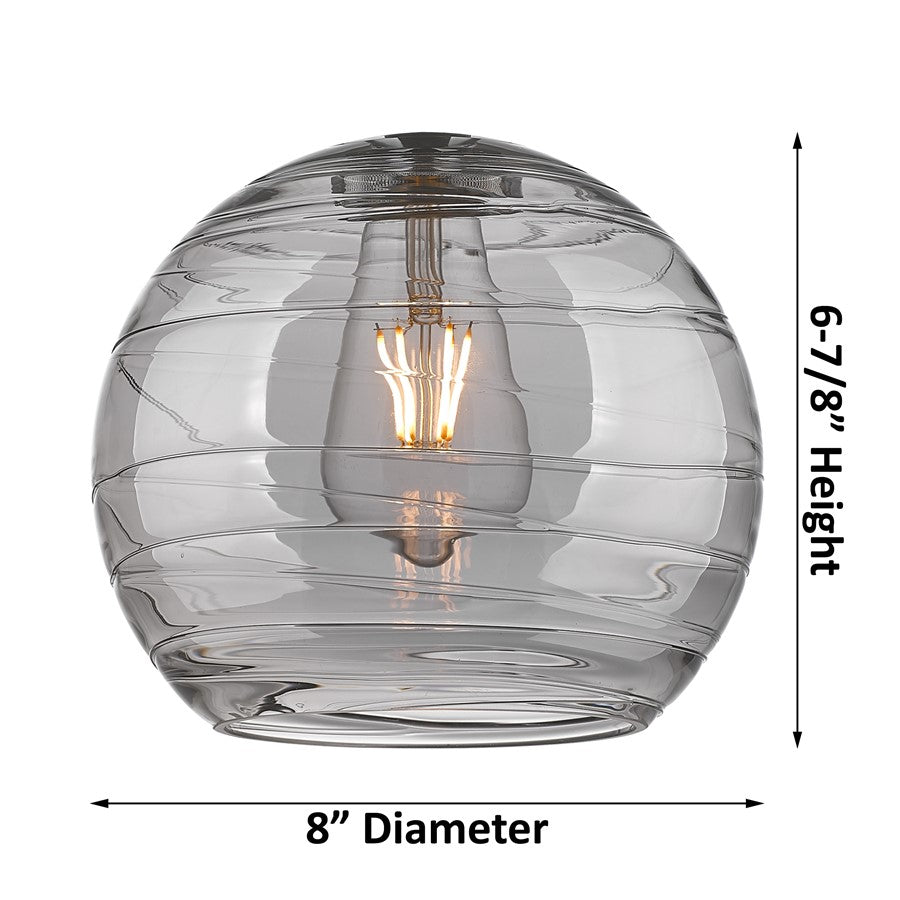 Innovations CP 1Lt 8" Athens DS Cord Pendant, Brushed Brass/SDS