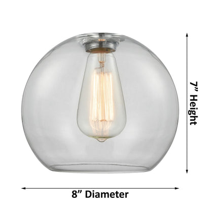 Innovations Crown Point 1Lt 8" Athens Cord Pendant, Brushed Brass/Clear