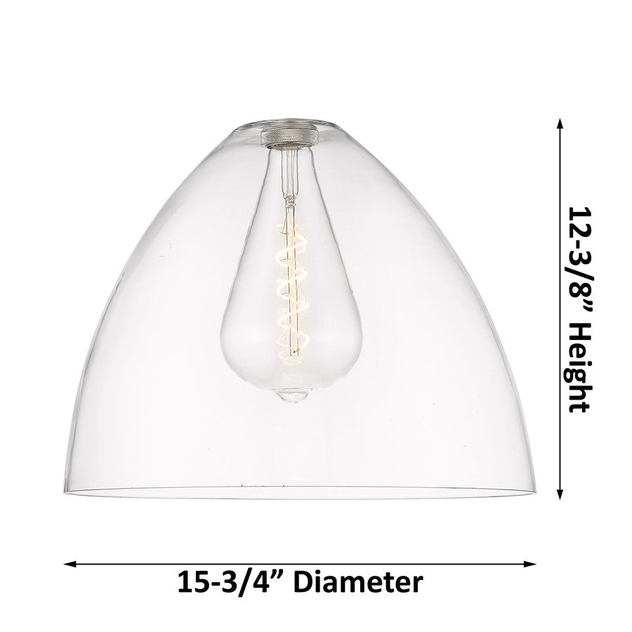 Innovations Crown Point 1Lt 16" Bristol Cord Pendant, Brushed Brass/CL