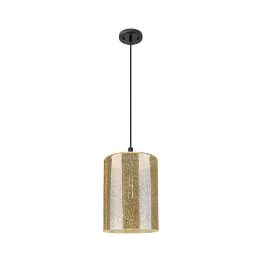 Innovations Cobbleskill 5in 1-Light Pendant | Industrial Matte Black and Mercury Glass | Kitchen Island & Dining Room | Model 434-1P-BK-G116