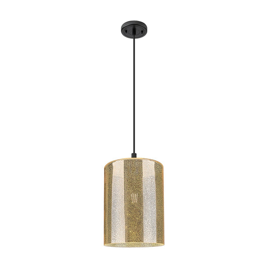 Innovations Cobbleskill 9in 1-Light Pendant | Industrial Matte Black and Mercury Glass | Kitchen Island & Dining Room | Model 434-1P-BK-G116-L