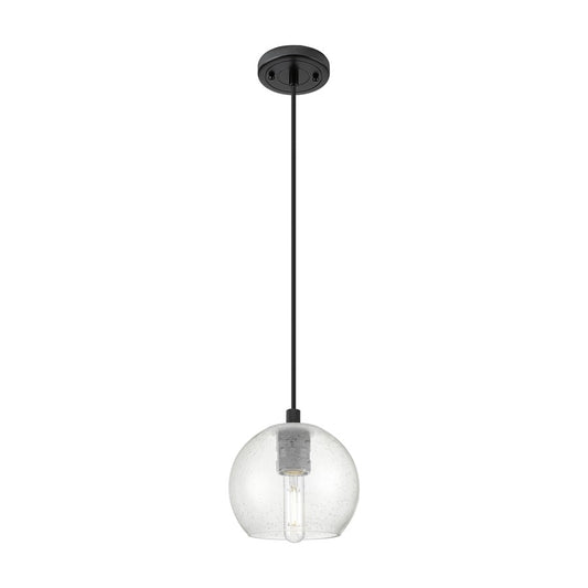 Innovations Crown Point 1Lt 6" Athens Cord Pendant, BK/Seed - 434-1P-BK-G124-6