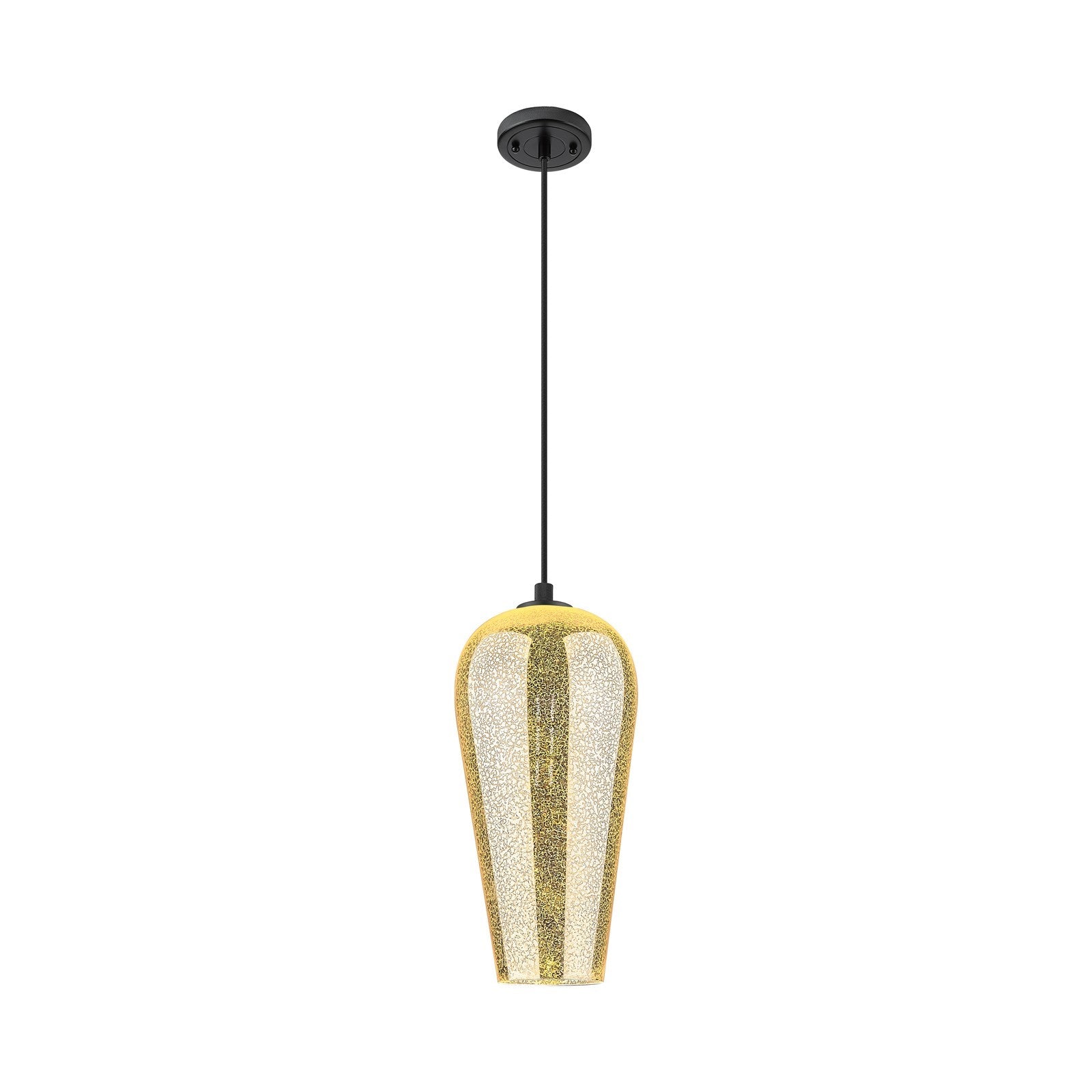 Innovations Chelsea 8in 1-Light Pendant | Industrial Matte Black and Mercury Glass | Kitchen Island & Dining Room | Model 434-1P-BK-G456-8ME