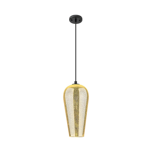 Innovations Chelsea 8in 1-Light Pendant | Industrial Matte Black and Mercury Glass | Kitchen Island & Dining Room | Model 434-1P-BK-G456-8ME