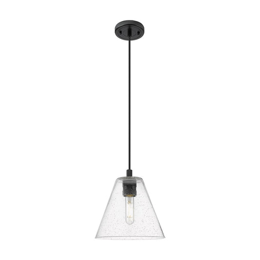 Innovations Crown Point 1Lt 8" Berkshire Cord Pendant, BK/SD - 434-1P-BK-GBC-84