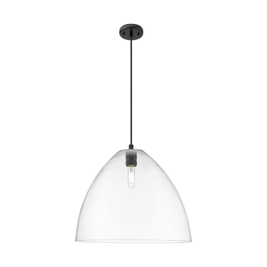 Innovations Crown Point 1Lt 16" Bristol Cord Pendant, BK/CL - 434-1P-BK-GBD-162