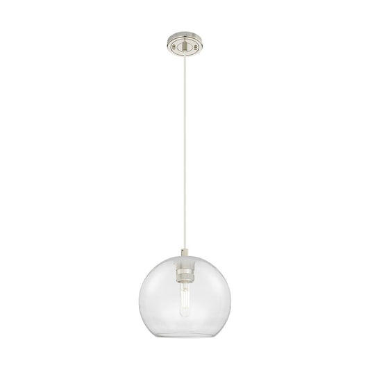 Innovations Crown Point 1Lt 8" Athens Cord Pendant, PN/Clear - 434-1P-PN-G122-8