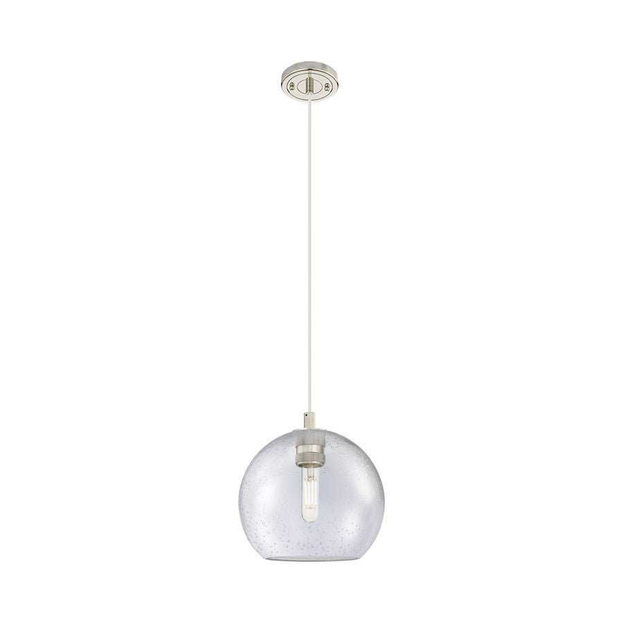 Innovations Crown Point 1Lt 8" Athens Cord Pendant, PN/Seed - 434-1P-PN-G124-8