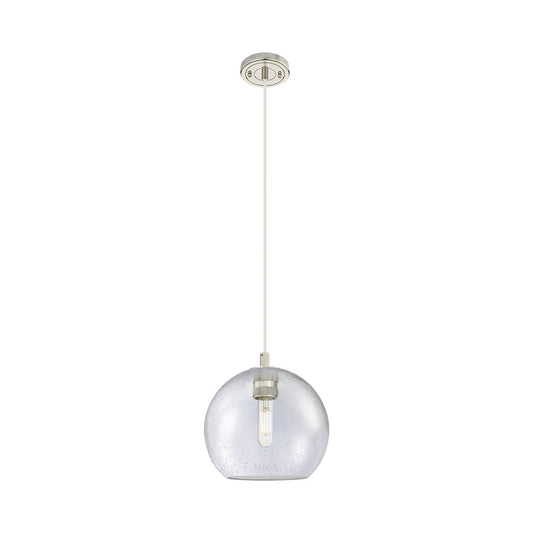 Innovations Crown Point 1Lt 8" Athens Cord Pendant, PN/Seed - 434-1P-PN-G124-8