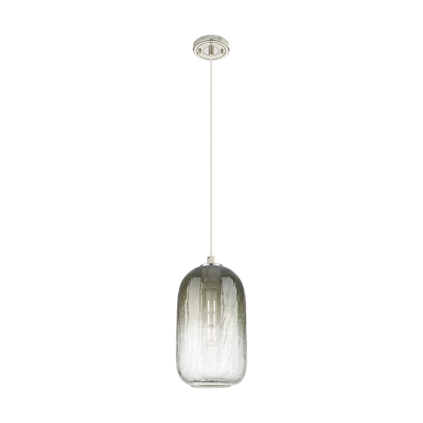 Innovations Brookhaven Cloche 7in 1-Light Pendant | Industrial Polished Nickel and Slate Glass | Kitchen Island & Dining | Model 434-1P-PN-G482-7SL
