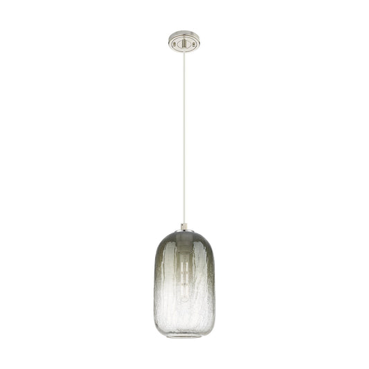 Innovations Brookhaven Cloche 7in 1-Light Pendant | Industrial Polished Nickel and Slate Glass | Kitchen Island & Dining | Model 434-1P-PN-G482-7SL