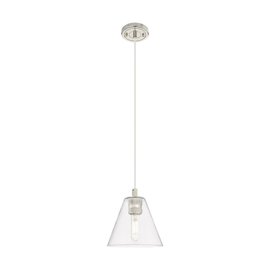 Innovations Crown Point 1Lt 8" Berkshire Cord Pendant, PN/CL - 434-1P-PN-GBC-82