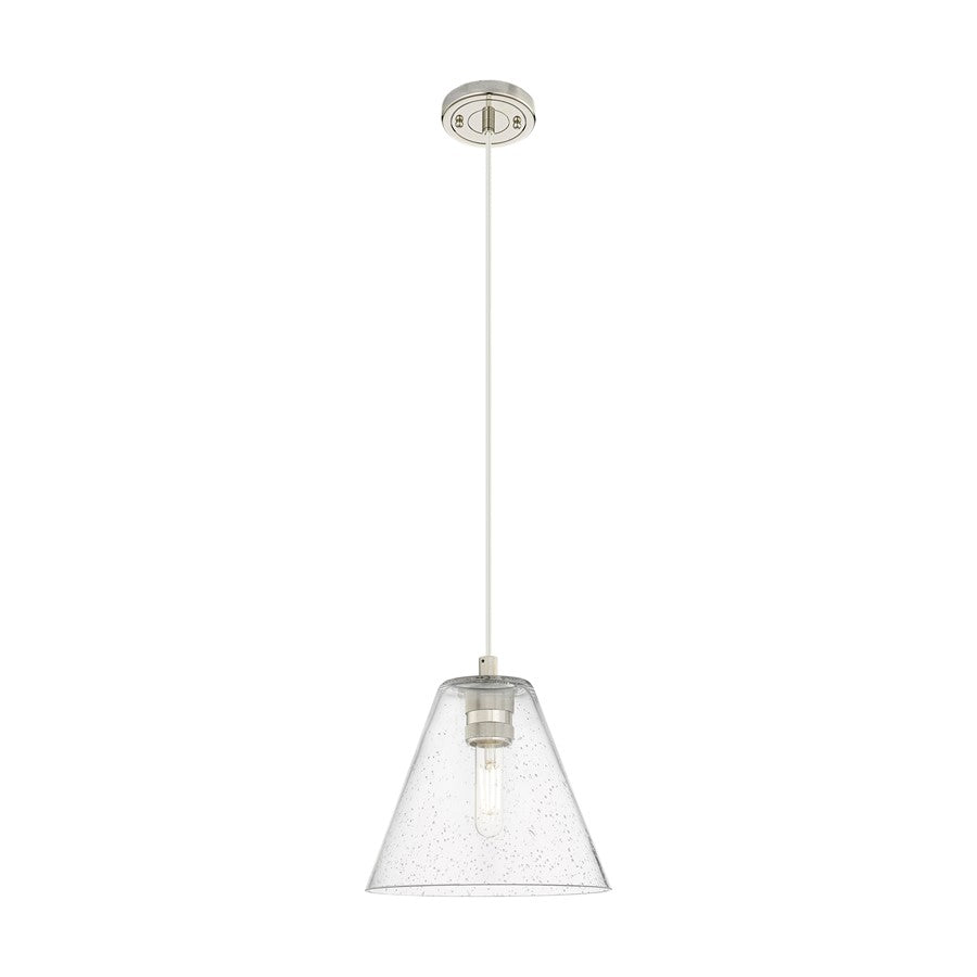 Innovations Crown Point 1Lt 8" Berkshire Cord Pendant, PN/SD - 434-1P-PN-GBC-84