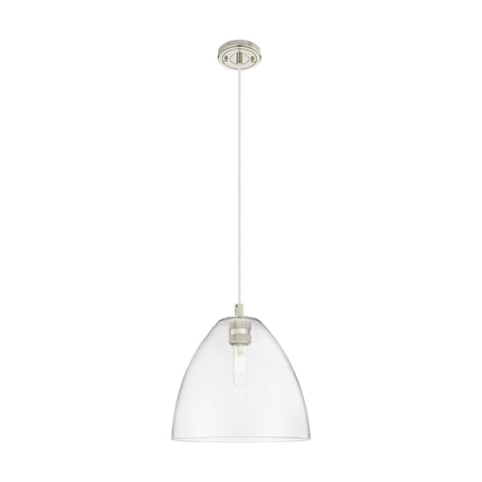 Innovations Crown Point 1Lt 12" Bristol Cord Pendant, PN/CL - 434-1P-PN-GBD-122