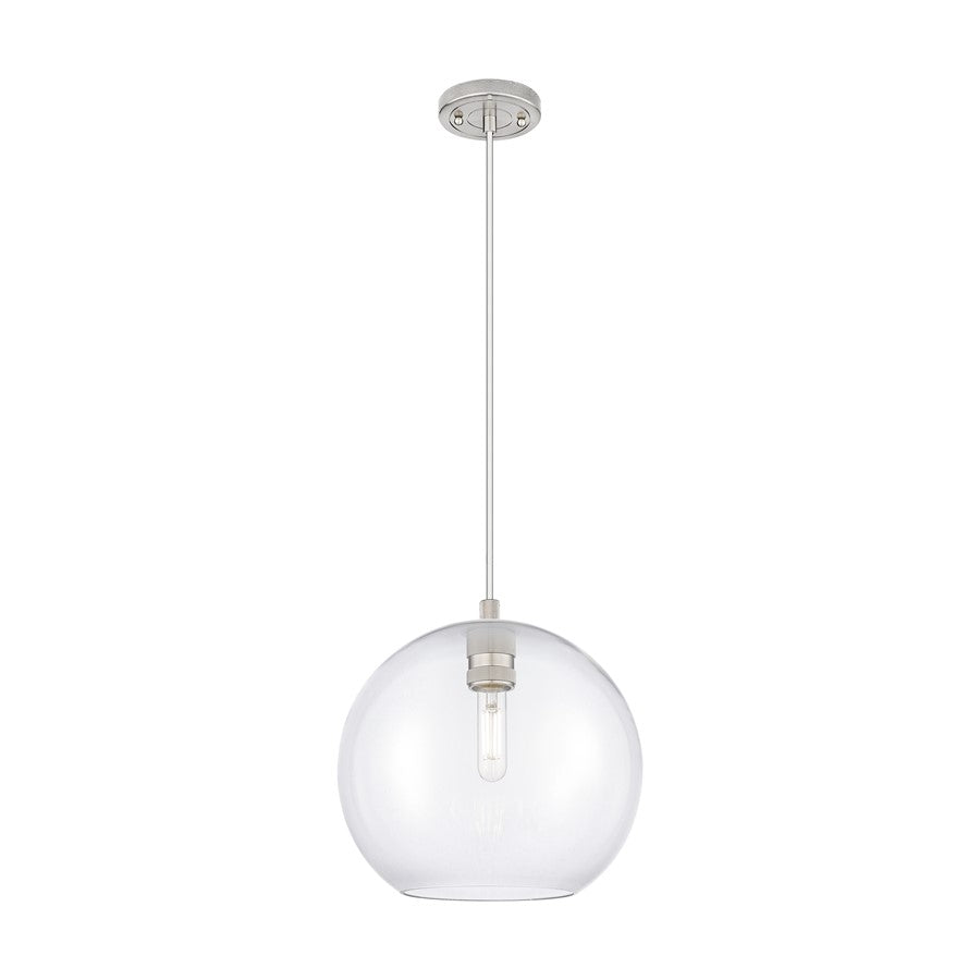 Innovations Crown Point 1Lt 10" Athens Cord Pendant, SN/CL - 434-1P-SN-G122-10