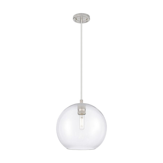 Innovations Crown Point 1Lt 10" Athens Cord Pendant, SN/CL - 434-1P-SN-G122-10