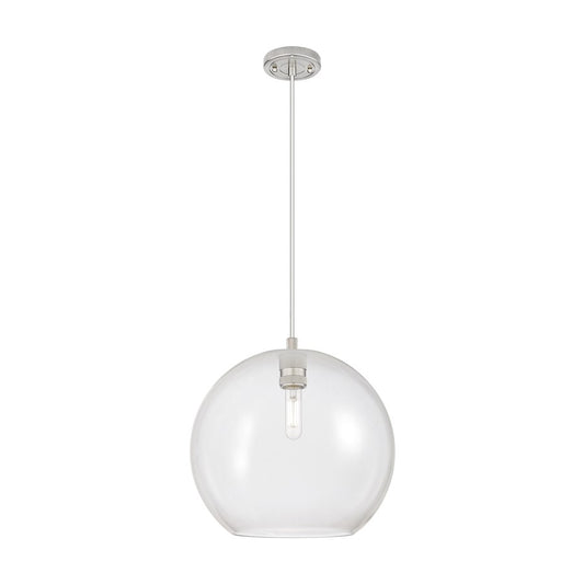 Innovations Crown Point 1Lt 12" Athens Cord Pendant, SN/CL - 434-1P-SN-G122-12