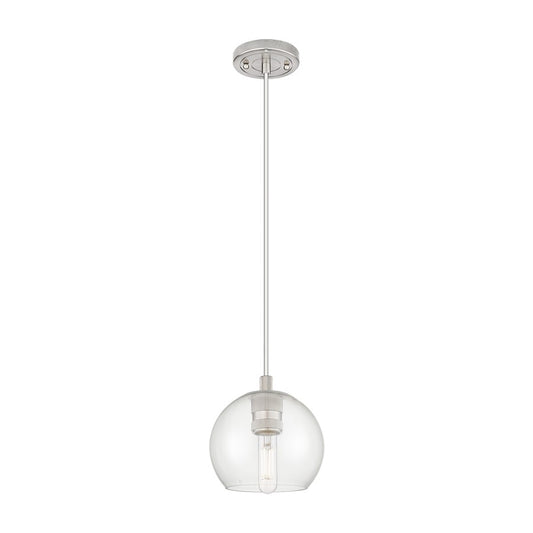 Innovations Crown Point 1Lt 6" Athens Cord Pendant, SN/Clear - 434-1P-SN-G122-6