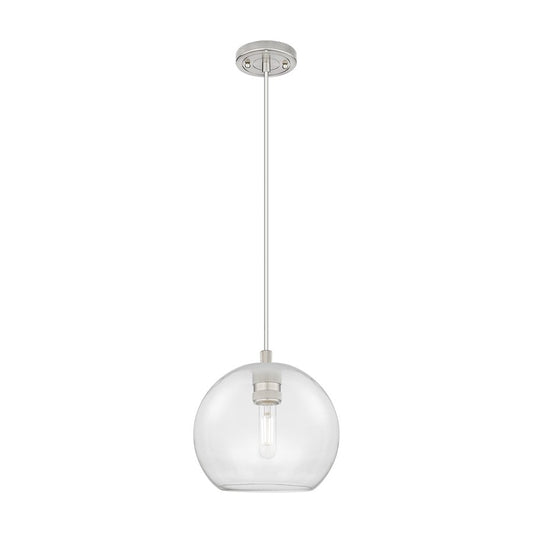 Innovations Crown Point 1Lt 8" Athens Cord Pendant, SN/Clear - 434-1P-SN-G122-8