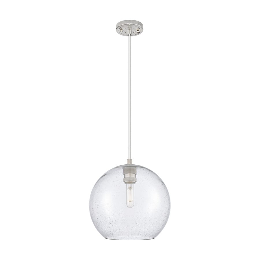 Innovations Crown Point 1Lt 10" Athens Cord Pendant, SN/Seed - 434-1P-SN-G124-10