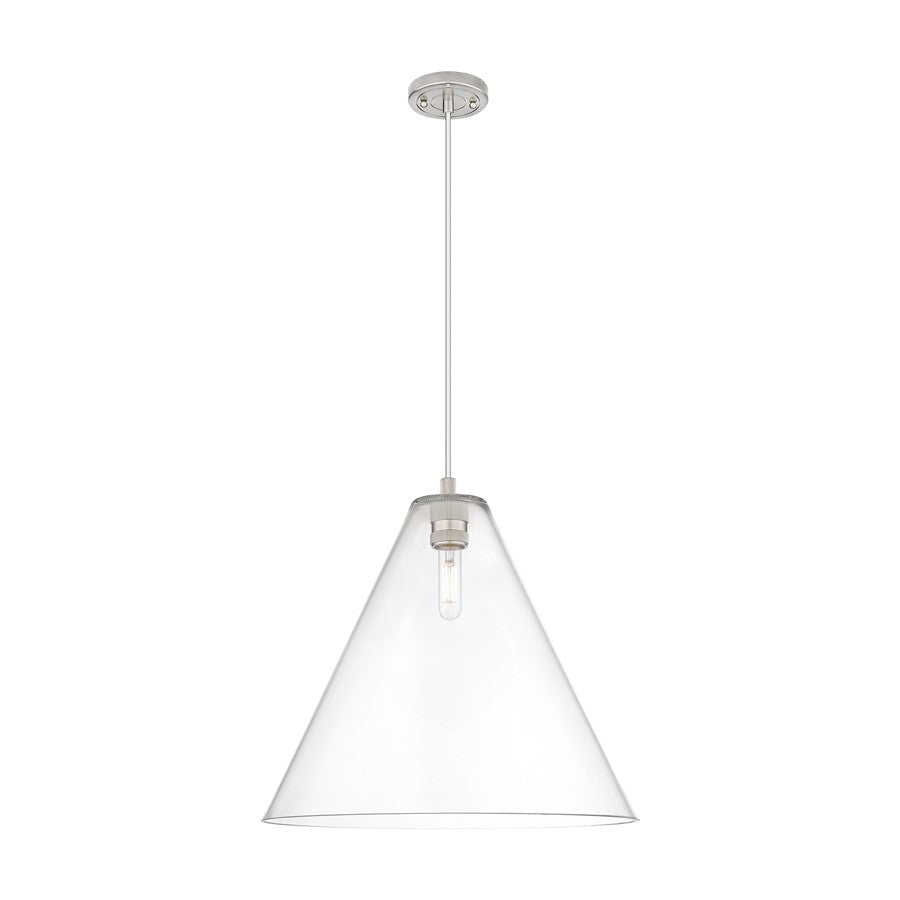 Innovations CP 1Lt 16" Berkshire Cord Pendant, SN/CL - 434-1P-SN-GBC-162